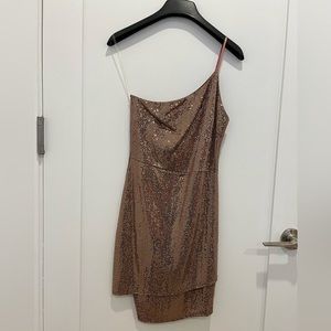 SPARKLY ONE SHOULDER DRESS